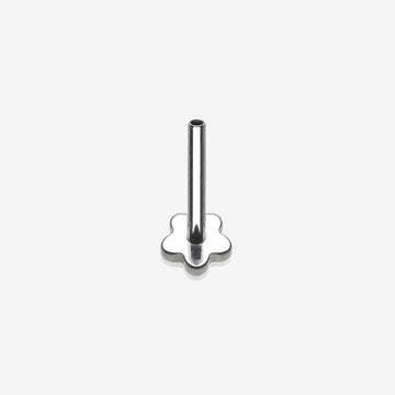 Implant Grade Titanium OneFit Threadless Flower Base Flat Back Stud Labret Bar Part